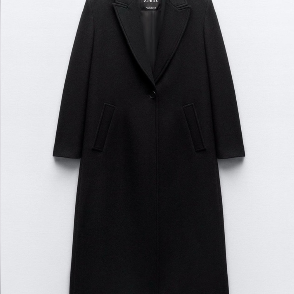 Zara Classic Black Overcoat